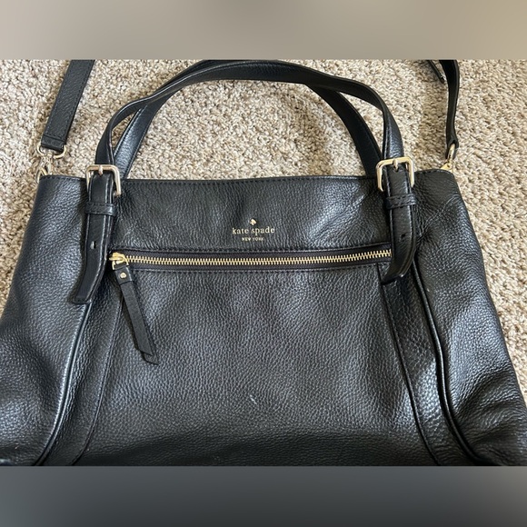 Kate Spade New York Cobble Hill Peters Pebbled Black Leather Women’s Travel Tote - Picture 5 of 16